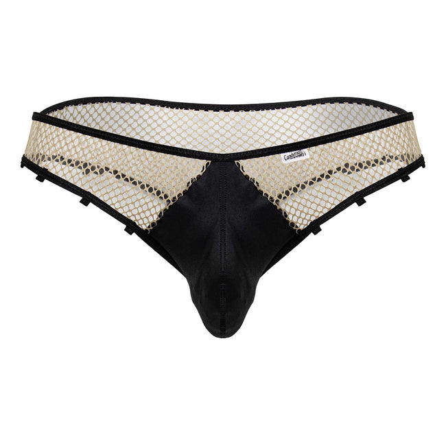 CandyMan 99860 Fishnet Thongs Color Nude-Black
