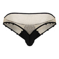 CandyMan 99860 Fishnet Thongs Color Nude-Black