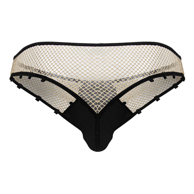 CandyMan 99860 Fishnet Thongs Color Nude-Black