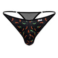 CandyMan 99875 Chili pepper Thongs Color Black Print