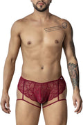 CandyMan 99905 Garter Lace Briefs Color Burgundy