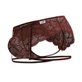 CandyMan 99905 Garter Lace Briefs Color Burgundy