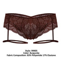 CandyMan 99905 Garter Lace Briefs Color Burgundy