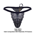 CandyMan 99915 Lace Thongs Color Navy