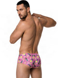CandyMan 99922 Men's Underwear Printed Low Rise Trunks Color Printed Pink