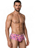 CandyMan 99922 Men's Underwear Printed Low Rise Trunks Color Printed Pink