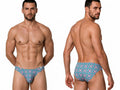 CandyMan 99923 Men's Underwear Printed Bikini Briefs Color Printed Blue