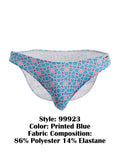 CandyMan 99923 Men's Underwear Printed Bikini Briefs Color Printed Blue