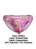 CandyMan 99923 Men's Underwear Printed Bikini Briefs Color Printed Pink