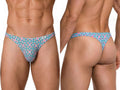 CandyMan 99924 Men's Underwear Printed Thong Color Printed Blue