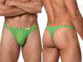 CandyMan 99924 Men's Underwear Printed Thong Color Printed Green