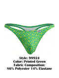 CandyMan 99924 Men's Underwear Printed Thong Color Printed Green