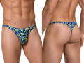 CandyMan 99924 Men's Underwear Printed Thong Color Printed Navy