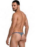CandyMan 99924 Men's Underwear Printed Thong Color Printed Navy