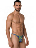CandyMan 99924 Men's Underwear Printed Thong Color Printed Navy