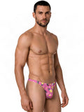 CandyMan 99924 Men's Underwear Printed Thong Color Printed Pink