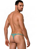 CandyMan 99924 Men's Underwear Printed Thong Color Printed Turquoise