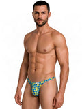 CandyMan 99924 Men's Underwear Printed Thong Color Printed Turquoise