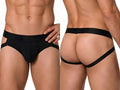 CandyMan 99925 Men's Underwear Supportive Strappy Jockstrap Color Black