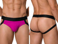 CandyMan 99925 Men's Underwear Supportive Strappy Jockstrap Color Magenta
