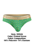 CandyMan 99926 Men's Underwear Printed Briefs Color Printed Green