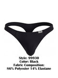 CandyMan 99930 Men's Underwear Sleek Low Rise Thong Color Black