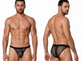 CandyMan 99933 Men's Underwear Seductive Mesh Bikini Color Black Mesh