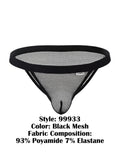 CandyMan 99933 Men's Underwear Seductive Mesh Bikini Color Black Mesh