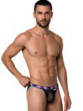 CandyMan 99935 Men's Underwear Tropical Mesh Low Rise Briefs Color Black