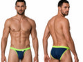 CandyMan 99941 Men's Underwear Bikini Athletic Low Rise Brief Color Navy