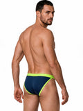 CandyMan 99941 Men's Underwear Bikini Athletic Low Rise Brief Color Navy
