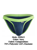 CandyMan 99941 Men's Underwear Bikini Athletic Low Rise Brief Color Navy