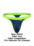 CandyMan 99942 Men's Underwear Sporty Athletic Thong Color Navy