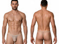 CandyMan 99954 Men's Underwear Sheer Mesh Thongs Color Beige Mesh