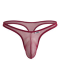 CandyMan 99954 Men's Underwear Sheer Mesh Thongs Color Burgundy Mesh