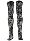 CandyMan 99968 Men's Underwear Seductive Lace Thigh Highs Color Black