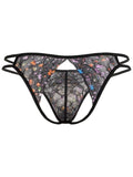 CandyMan 99977 Men's Underwear Seductive Printed Mesh Jockstrap Color Black