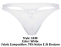 Clever 1830 Desirable Thongs Color White