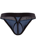 Clever Moda 26191 Men's Underwear Ulises Sleek Thongs Color Steel Blue
