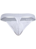 Clever 26219 Men's Underwear Marsella Thongs for Sleek Minimalist Comfort Color White