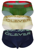 Clever 519968 3PK Australian Latin Briefs Color Beige-Blue-Green