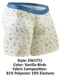 ErgoWear EW1771 SLK SE Boxer Briefs Color Vanilla-Birds