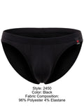 JOR 2450 Men's Underwear Invisible Briefs Sleek Comfort Color Black