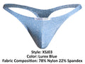 JUSTIN+SIMON XSJ03 Classic Thongs Color Lurex Blue