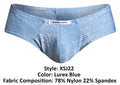 JUSTIN+SIMON XSJ22 Cheek Briefs Color Lurex Blue
