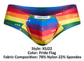 JUSTIN+SIMON XSJ22 Cheek Briefs Color Pride Flag