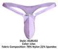 JUSTIN+SIMON XSJBU02 Bulge Thongs Color Lilac