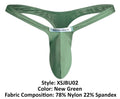 JUSTIN+SIMON XSJBU02 Bulge Thongs Color New Green