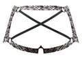 Male Power 148-303 Gridlocked Strappy Back Short Color Printed