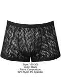 Male Power 150-305 Ripple Pouch Short Trunks Color Black